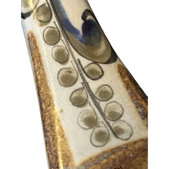 Vintage Tonala Pottery Pair Peacocks Handmade Signed Mexican Folk Art - Picture 10 of 16